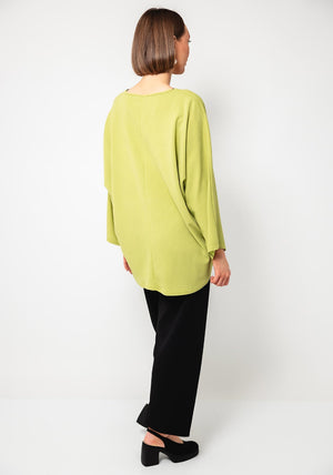 Serafina Collection One Size Zipped Tunic Top, Green