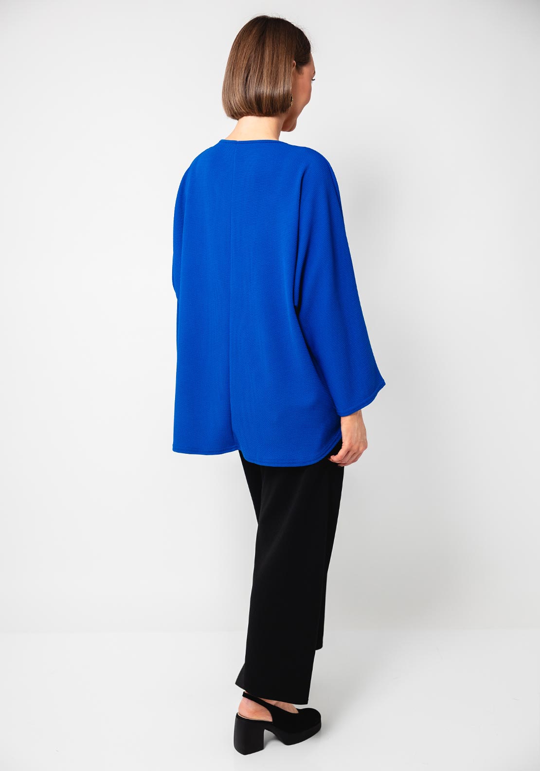 Serafina Collection One Size Zipped Tunic Top, Royal Blue