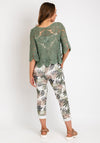 The Serafina Collection One Size Embroidered Top, Khaki