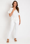 The Serafina Collection One Size Knot Detail Top, White