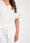 The Serafina Collection One Size Knot Detail Top, White