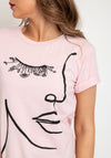 The Serafina Collection One Size Print T-shirt, Blush Pink