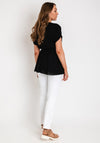 The Serafina Collection One Size Peplum Top, Black