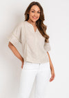 The Serafina Collection Linen Top, Beige