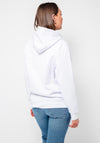Serafina Collection Heart Print Oversized Hoodie, White