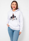 Serafina Collection Vogue Print Oversized Hoodie, White