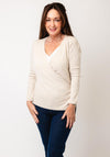 Serafina Collection One Size Wrap Cardigan, Cream