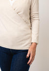 Serafina Collection One Size Wrap Cardigan, Cream