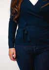 Serafina Collection One Size Wrap Cardigan, Navy
