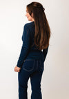 Serafina Collection One Size Wrap Cardigan, Navy