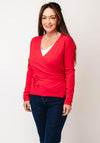 Serafina Collection One Size Wrap Cardigan, Red