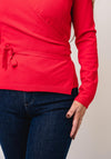 Serafina Collection One Size Wrap Cardigan, Red