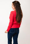 Serafina Collection One Size Wrap Cardigan, Red
