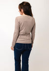 Serafina Collection One Size Wrap Cardigan, Taupe