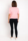 Serafina Collection One Size Knitted Flower Applique Sweater, Rose