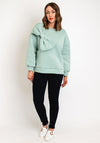 Serafina Collection One Size Bow Detail Sweatshirt, Mint