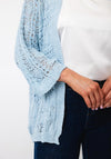 Serafina Collection One Size Crochet Cardigan, Blue