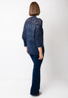 Serafina Collection One Size Crochet Cardigan, Navy