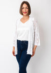 Serafina Collection One Size Crochet Cardigan, White