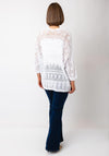 Serafina Collection One Size Crochet Cardigan, White