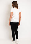 Serafina Collection Rhinestone Leopard Print Top, White