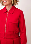 Serafina Collection Cropped Jacket, Red