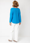 Serafina Collection V-Neck Knitted Jumper, Blue
