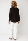 Serafina Collection V-Neck Knitted Jumper, Brown