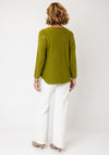 Serafina Collection V-Neck Knitted Jumper, Green