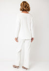 Serafina Collection V-Neck Knitted Jumper, White