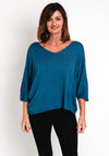 Serafina Collection One Size Fine Knit Sweater, Teal