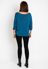 Serafina Collection One Size Fine Knit Sweater, Teal