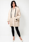 Serafina Collection One Size Borg Hooded Jacket, Beige