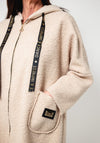 Serafina Collection One Size Borg Hooded Jacket, Beige