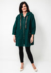 Serafina Collection One Size Borg Hooded Jacket, Green