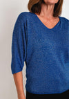 Serafina Collection One Size Fine Knit Sweater, Blue