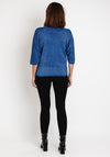 Serafina Collection One Size Fine Knit Sweater, Blue