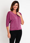 Serafina Collection One Size Fine Knit Sweater, Pink