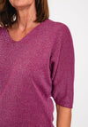 Serafina Collection One Size Fine Knit Sweater, Pink