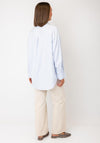 Serafina Collection Striped Cotton Blend Shirt, Blue