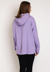 Serafina Collection One Size Leopard LA Hoodie, Lilac