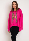 Serafina Collection One Size Leopard LA Hoodie, Pink