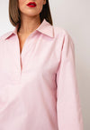 Serafina Open V-Neck Blouse, Pink