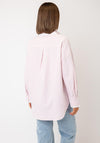 Serafina Striped Button Down Blouse, Pink