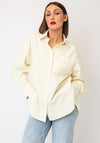 Serafina Button Down Striped Shirt, Yellow