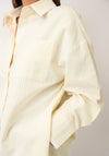 Serafina Button Down Striped Shirt, Yellow