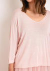Serafina Collection One Size Fine Knit Sweater, Pink