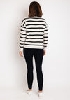 Serafina Collection One Size Striped Sweater, Beige