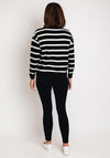Serafina Collection One Size Striped Sweater, Black