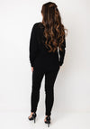 Serafina Collection One Size Zebra Rhinestone Knit Jumper, Grey & Black